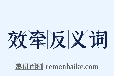 效牵反义词是什么意思的图片